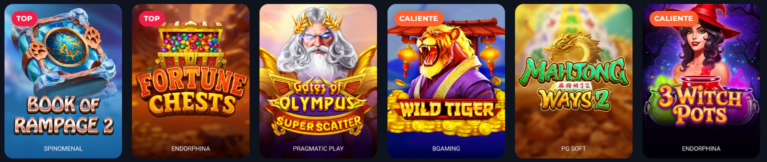 Catálogo de tragamonedas disponibles en BetFury