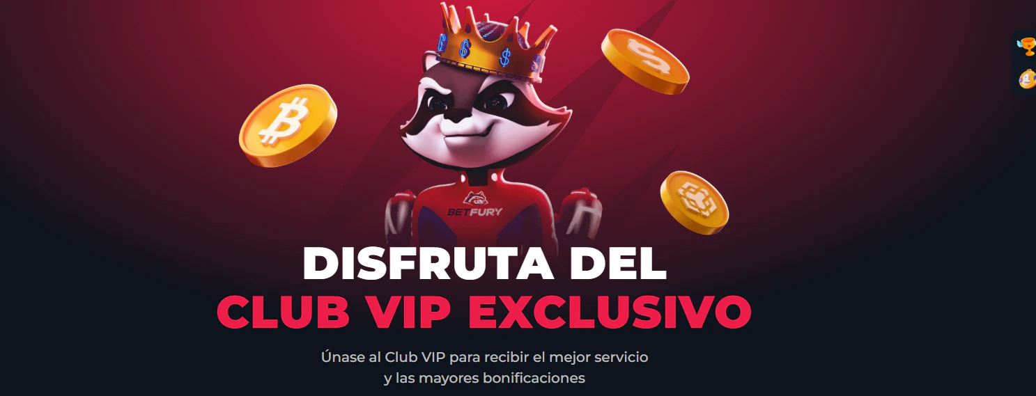 Programa VIP de BetFury con niveles y beneficios exclusivos